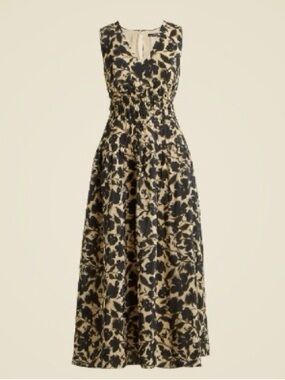 J Crew hyacinth midi dress in crepe de chine NWOT